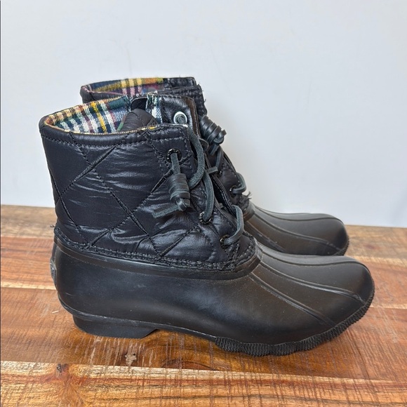Sperry Shoes - Sperry Black Quilted Duck Boots, Women’s 5.5